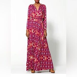 Rachel Pally Rocio Maxi Wrap Dress - Sz XS 'Dusk Native' Print Beautiful! NWT
